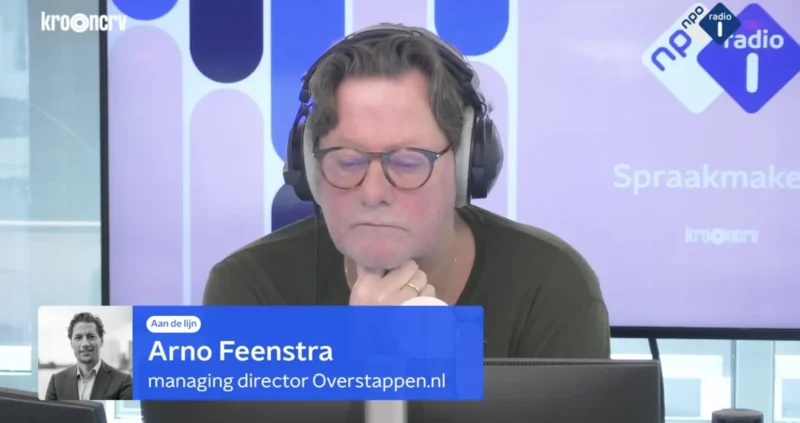 Arno Feenstra managing director Overstappen.nl te gast bij NPO1 radio
