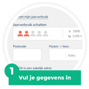 Hoe werkt overstappen energie stap 1: vul je gegevens in
