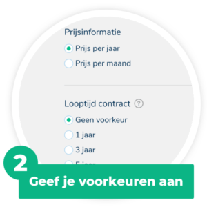 Hoe werkt overstappen energie stap 2: geef je voorkeuren aan