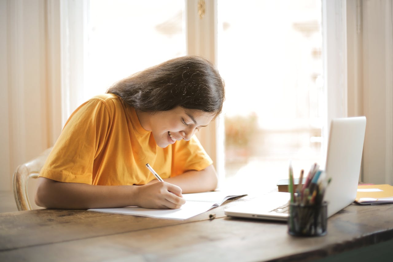 Student aan het studeren