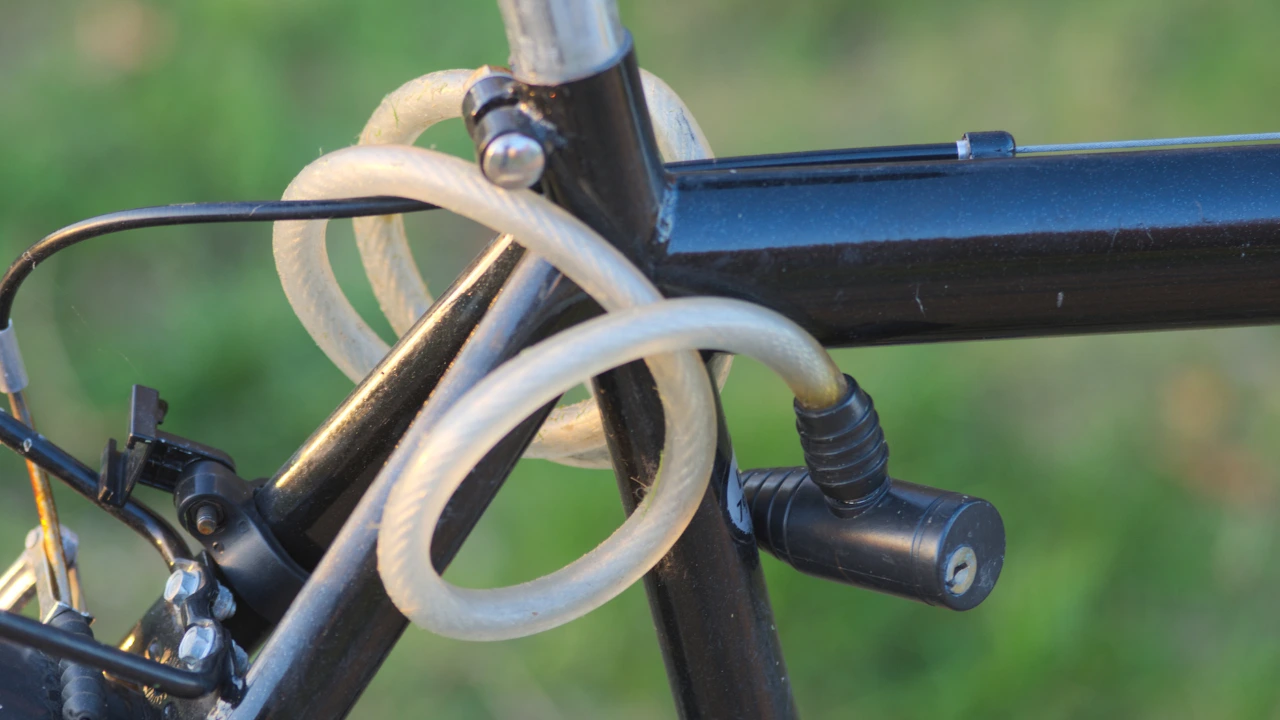 Fietsslot ringslot om fiets
